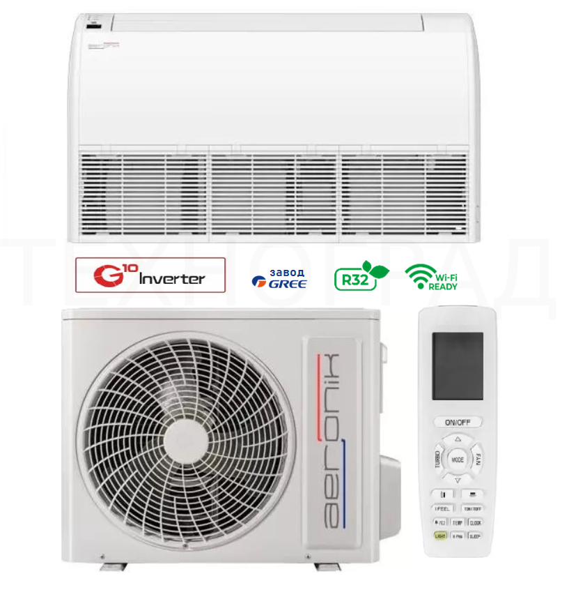 Напольно-потолочная сплит-система AERONIK ASI-ATH140RD1/B-S INV/ASO-AGUHN140R1/INV 